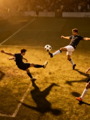 Footballer delivering a pinpoint creative assist in a European league match, showcasing exceptional vision and skill.