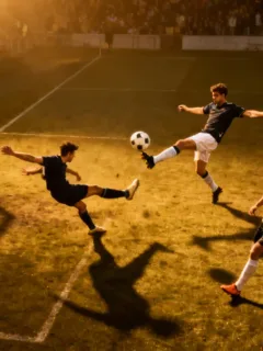 Footballer delivering a pinpoint creative assist in a European league match, showcasing exceptional vision and skill.