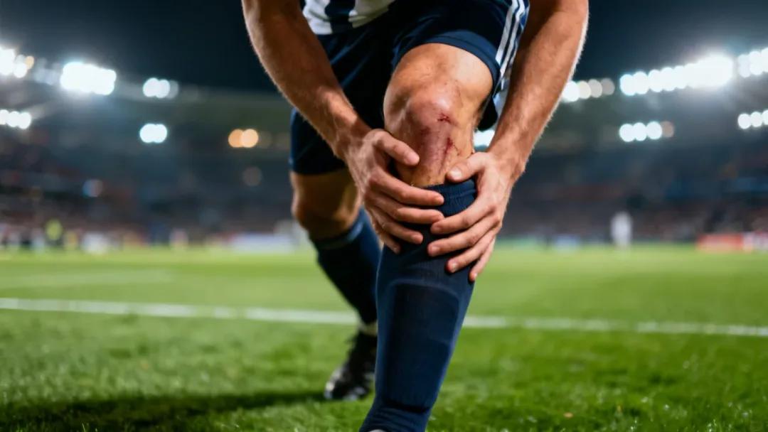 Injured football player on field, financial impact of star player injury