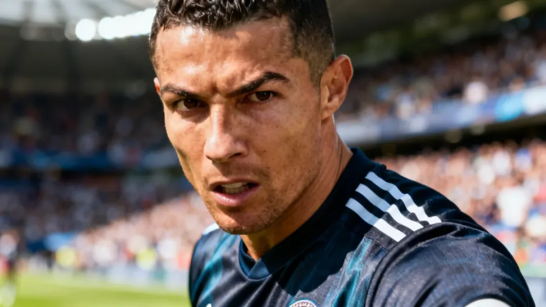 Determined football player on the field, symbolizing focus and high stakes in transfer negotiations.