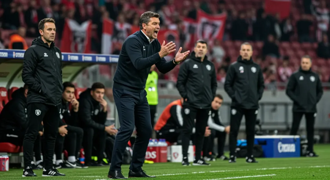 Football coach giving tactical instructions during a game