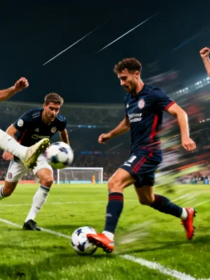 Dynamic European strikers showcasing all-around play on the field