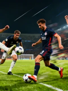 Dynamic European strikers showcasing all-around play on the field