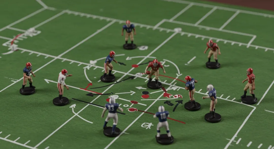 Tactical board illustrating underdog team's defensive strategy against strong opponent