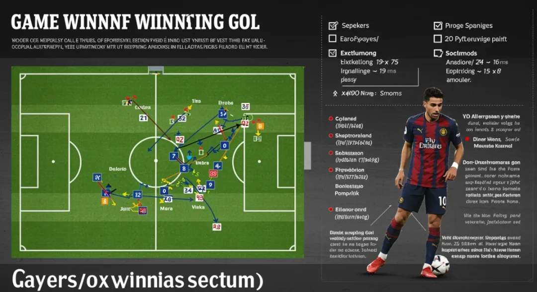 Tactical analysis board showing a game-winning goal strategy and player movement