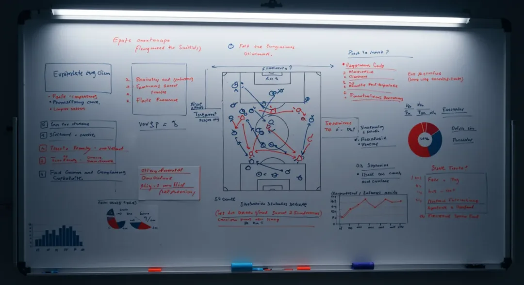Tactical analysis board for European football teams.