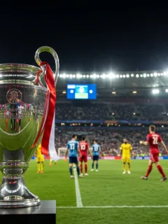 2026 European League Power Rankings trophy celebration in a grand stadium.