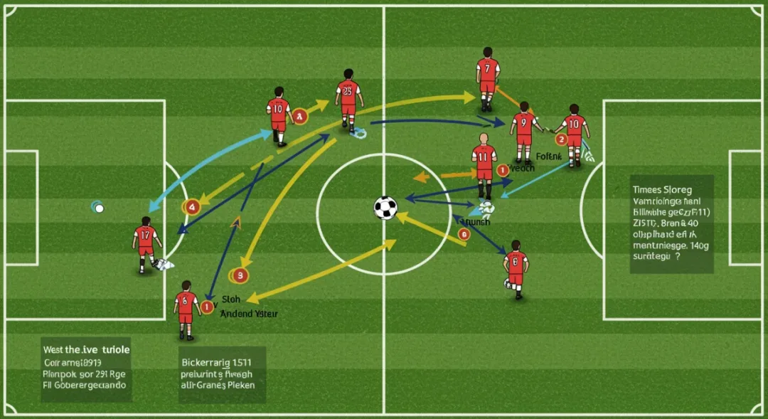 Detailed tactical diagram of an innovative corner kick routine, showing player movements and ball path.