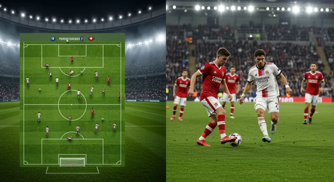 Visualizing tactical evolution during a crucial football match