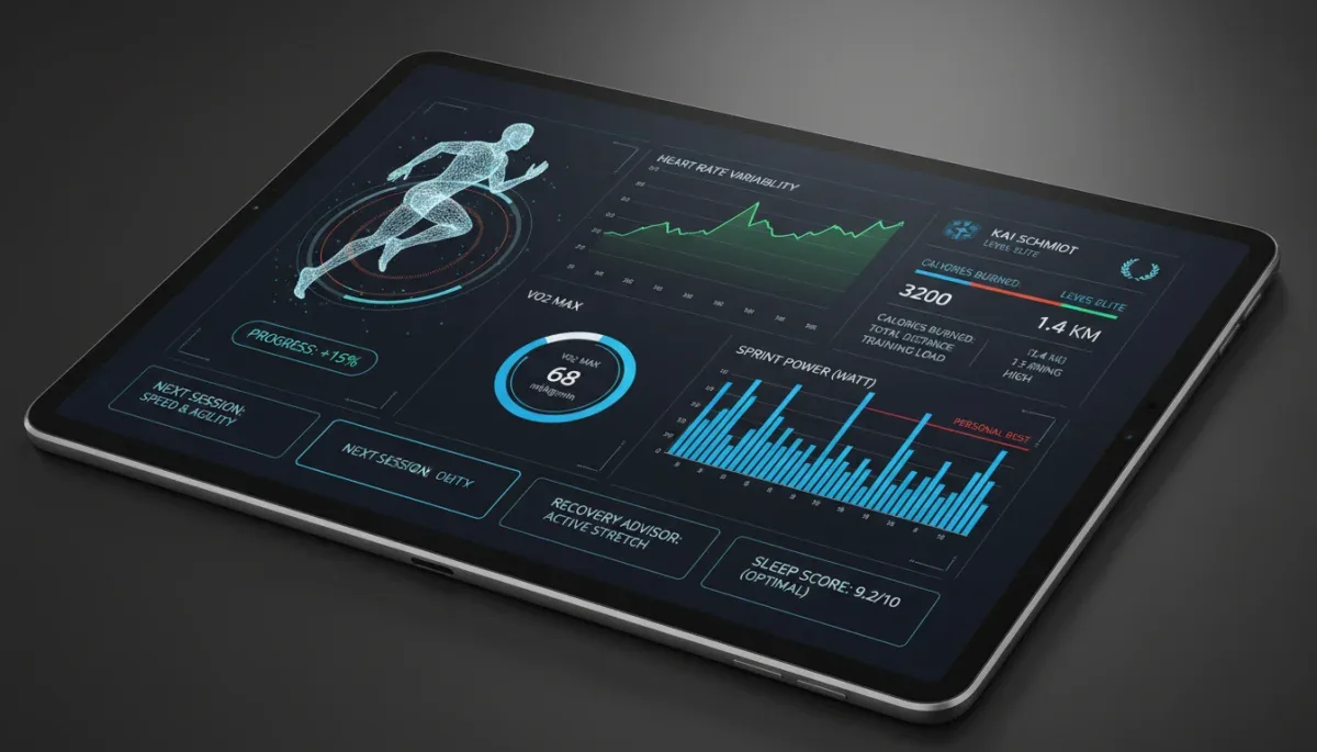 Player profile dashboard displaying real-time data and personalized training insights for continuous improvement.